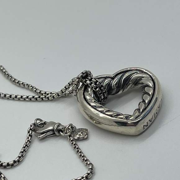 David Yurman Sterling Silver Heart Necklace - Picture 6 of 14
